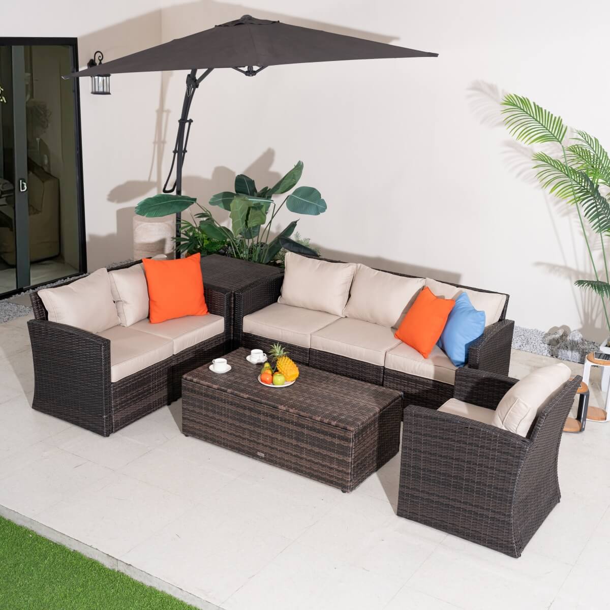 🆕 Coming Soon: 6-Seater Rattan Garden Lounge Set 🌿☀️