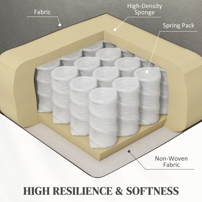 Recliner Armchair with Adjustable Leg Rest, Side Pockets, Microfibre Light Grey