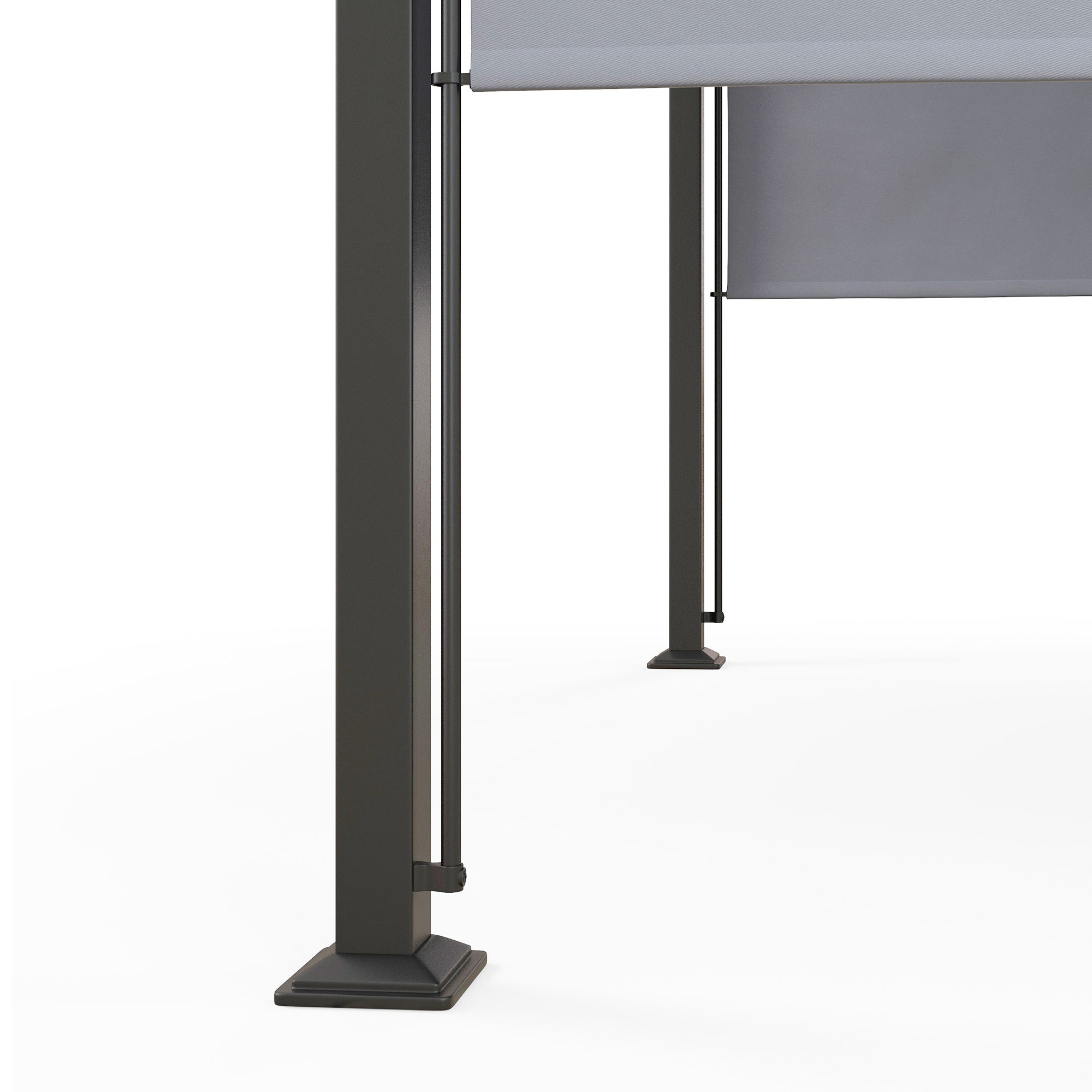 Outdoor Pergola 3 x 3m with Adjustable Canopy, Grey