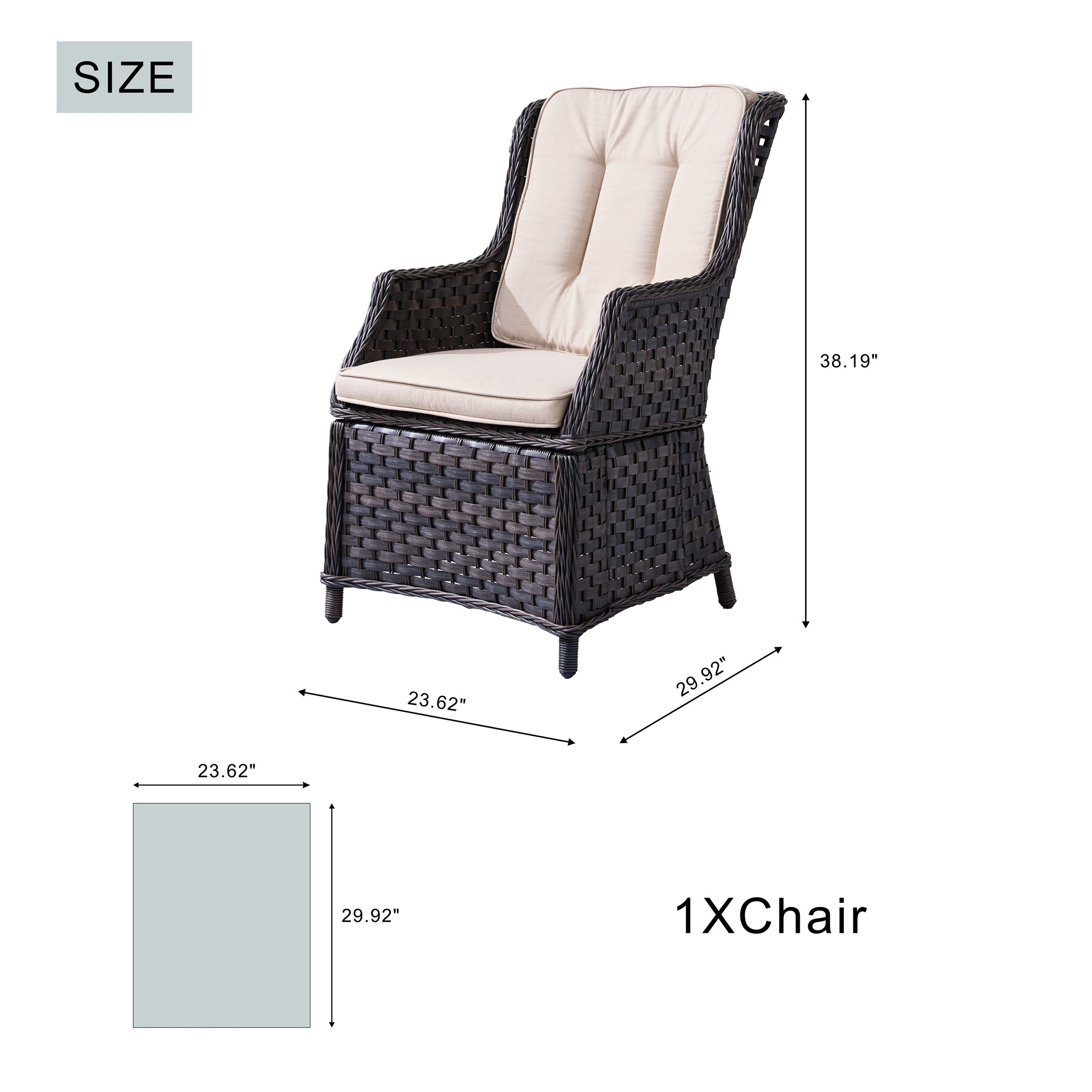 Ravenna 4-Seat Outdoor Dining Set ¨C Round Dining Table (PAD-1709+010)