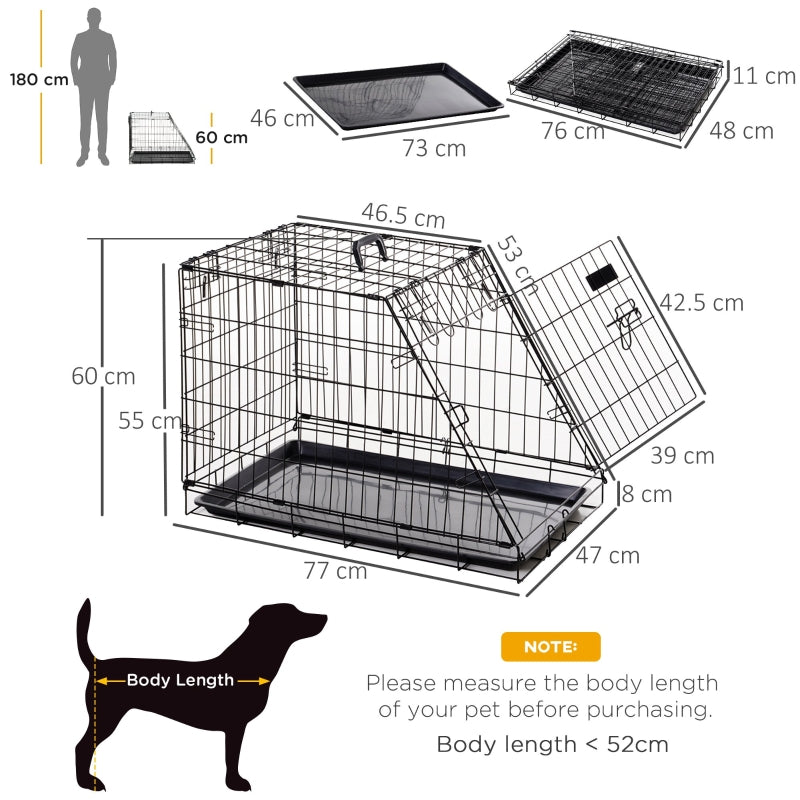 Trapeze Collapsible Dog Travel Box Cage with Removable Tray