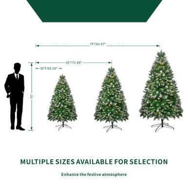 5/7/9-Layer Green Christmas Tree with Optional Warm White Lights —PAT-001