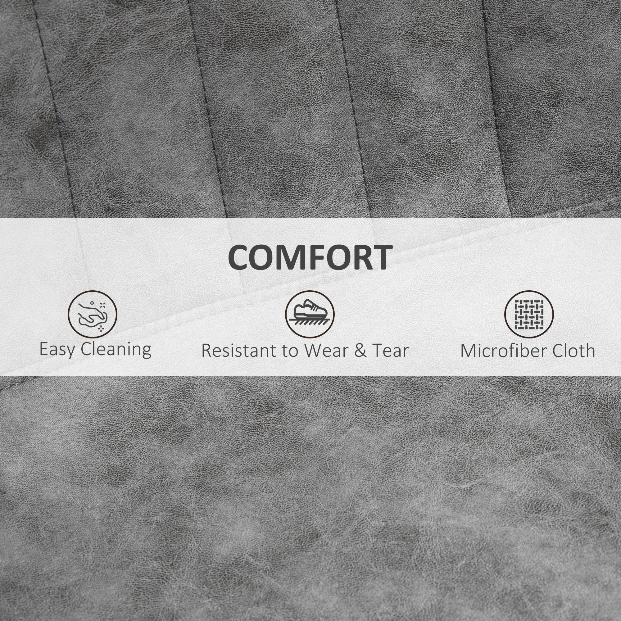 Modern Bar Stools Set of 2, Height Adjustable Swivel with Backrest, Gas Lift, Footrest, Microfibre, Grey