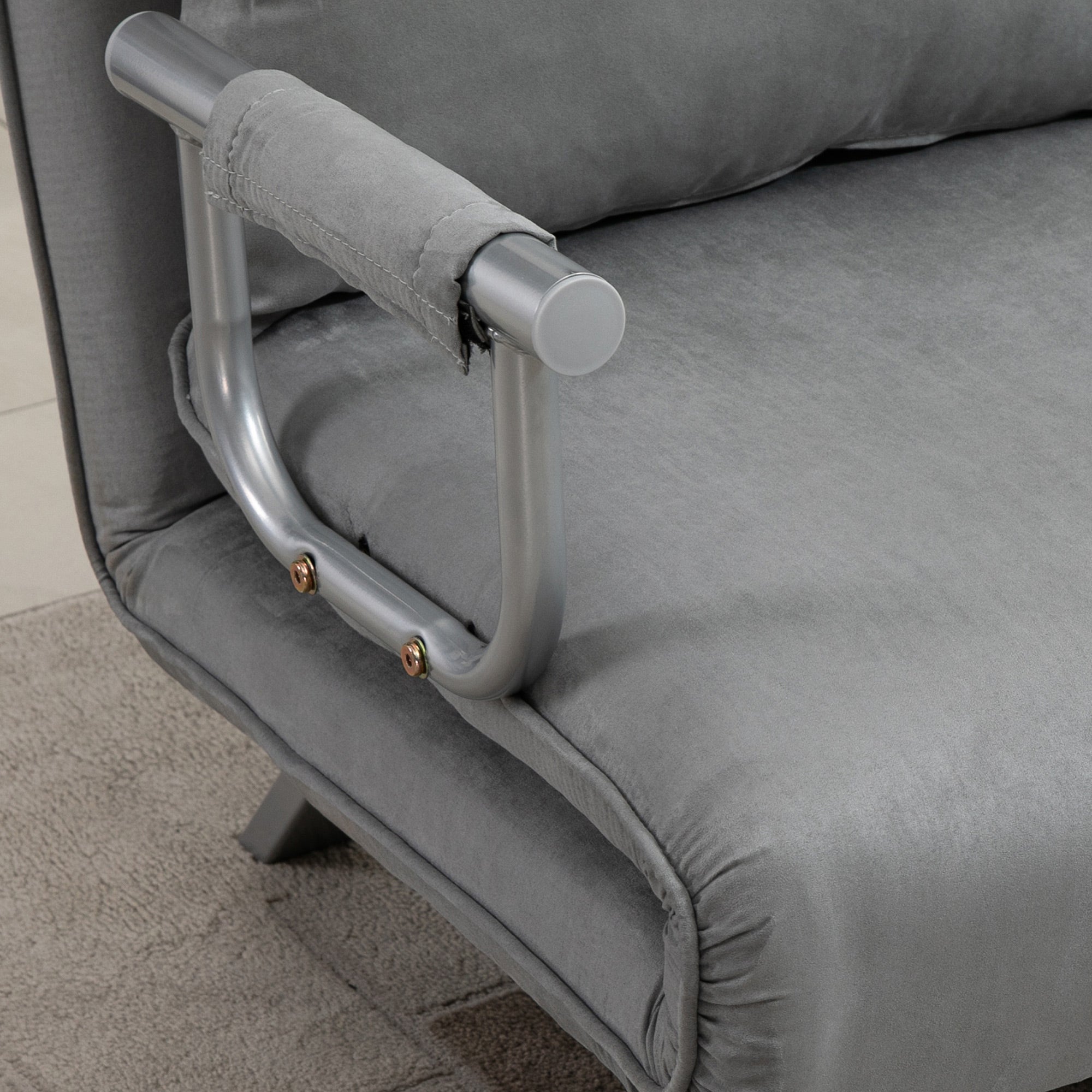 Two-Seater Sofa Bed Click-Clack Light Grey