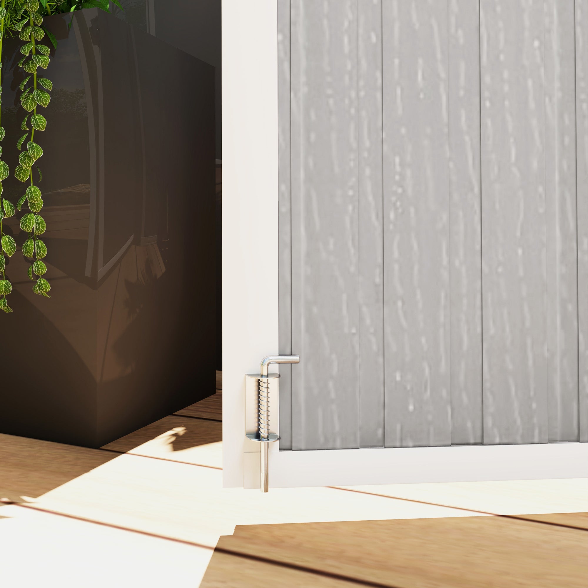 Garden Shed, Lockable Outdoor Storage with Openable Lid, Light Grey