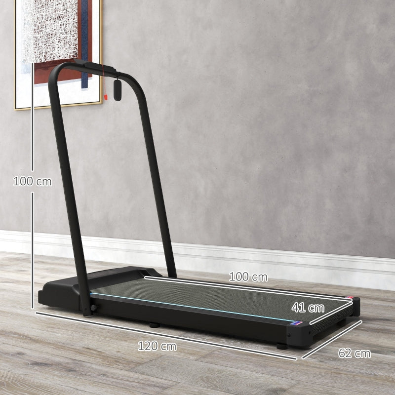 SPORTNOW Walking Pad, 2.5HP 1-6km/h Folding Treadmill with Remote Control and LED Display, Blue