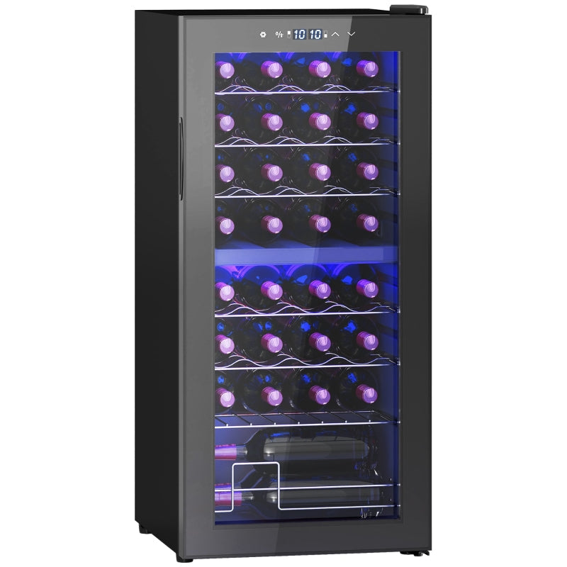 32 Bottle Dual Zone Wine Fridge 5-18¡æ - Black