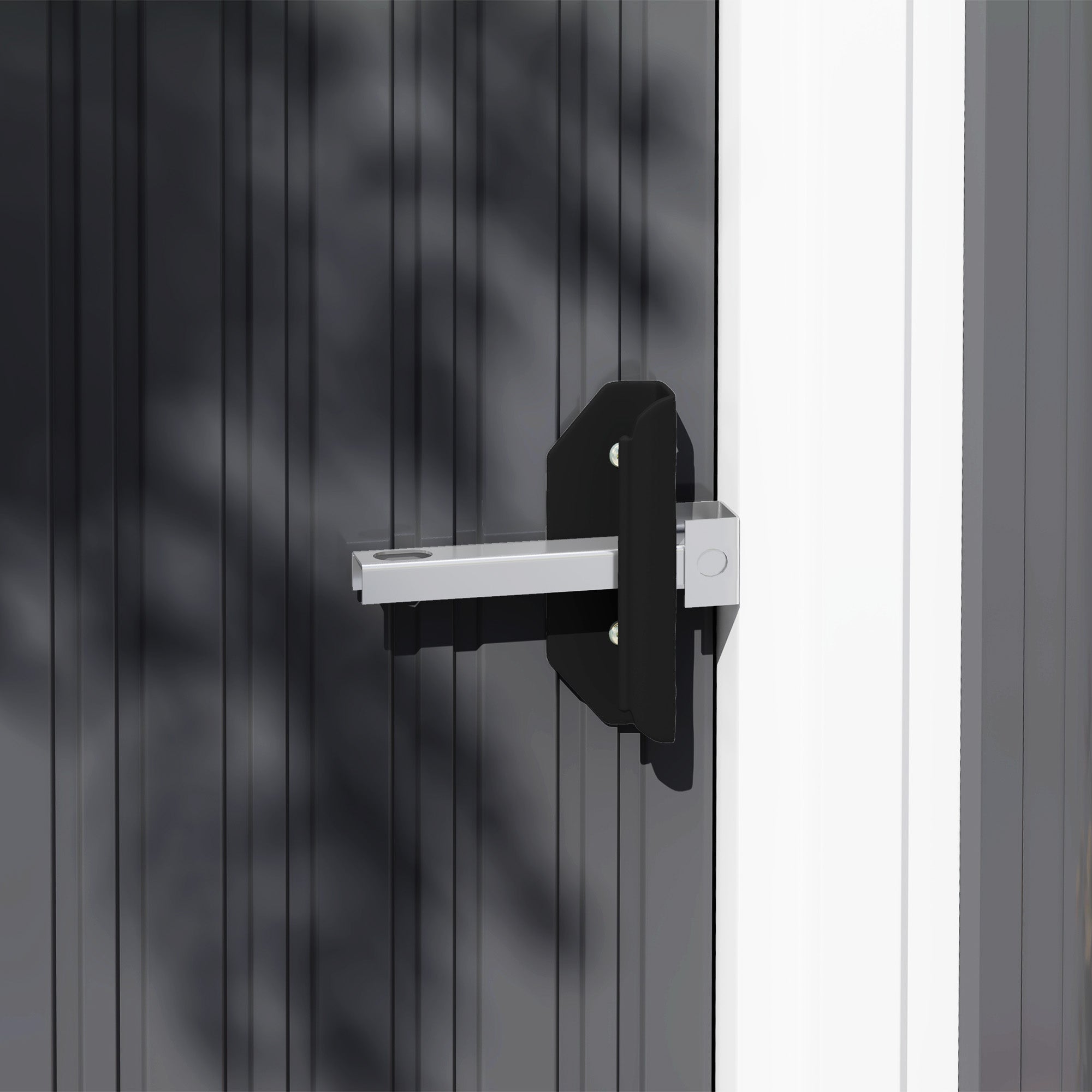 Garden Storage Shed 5 x 3ft, Sliding Door Sloped Roof, Light Grey