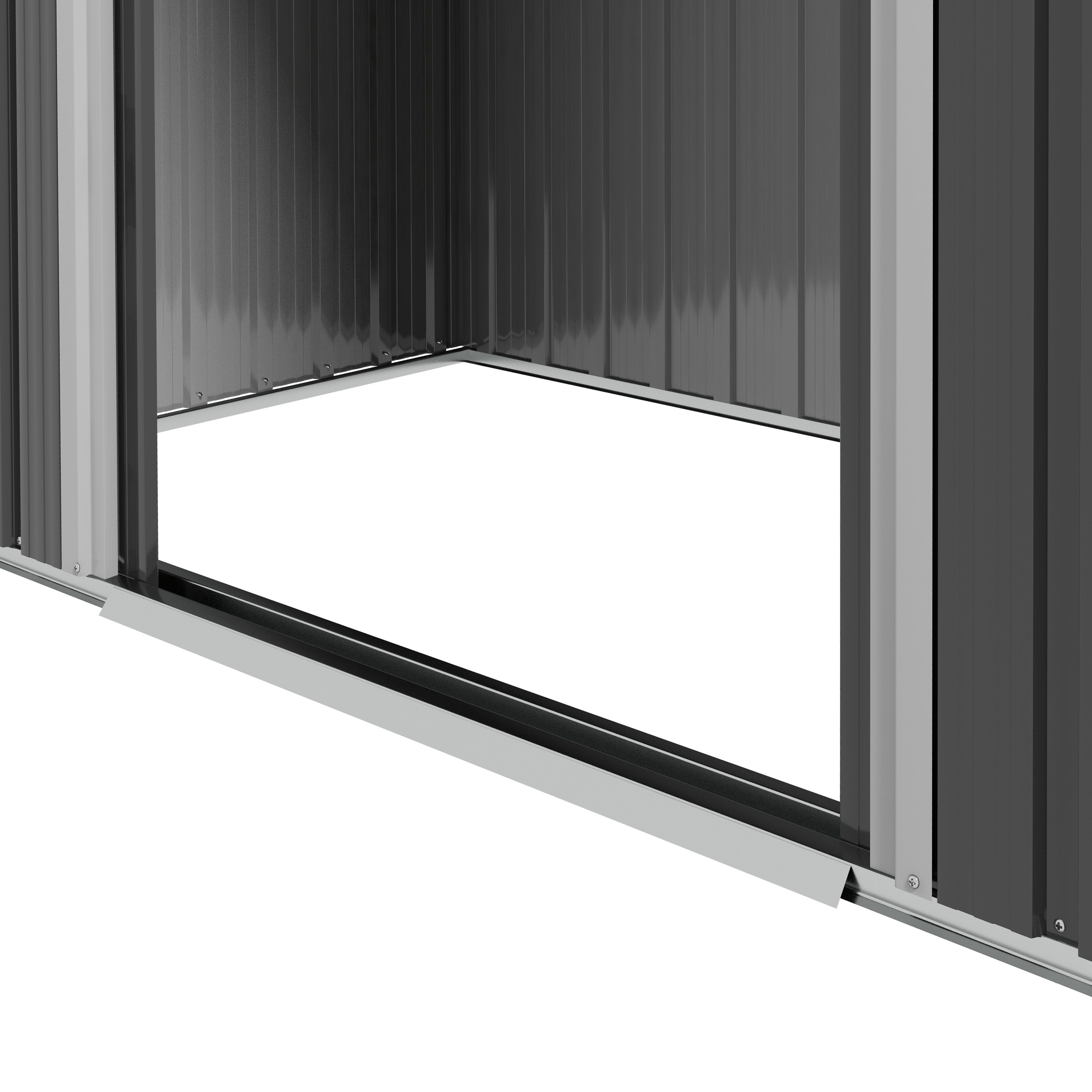 Metal Garden Storage Shed 6.5x3.5ft for Outdoor Tool Storage, Dark Grey