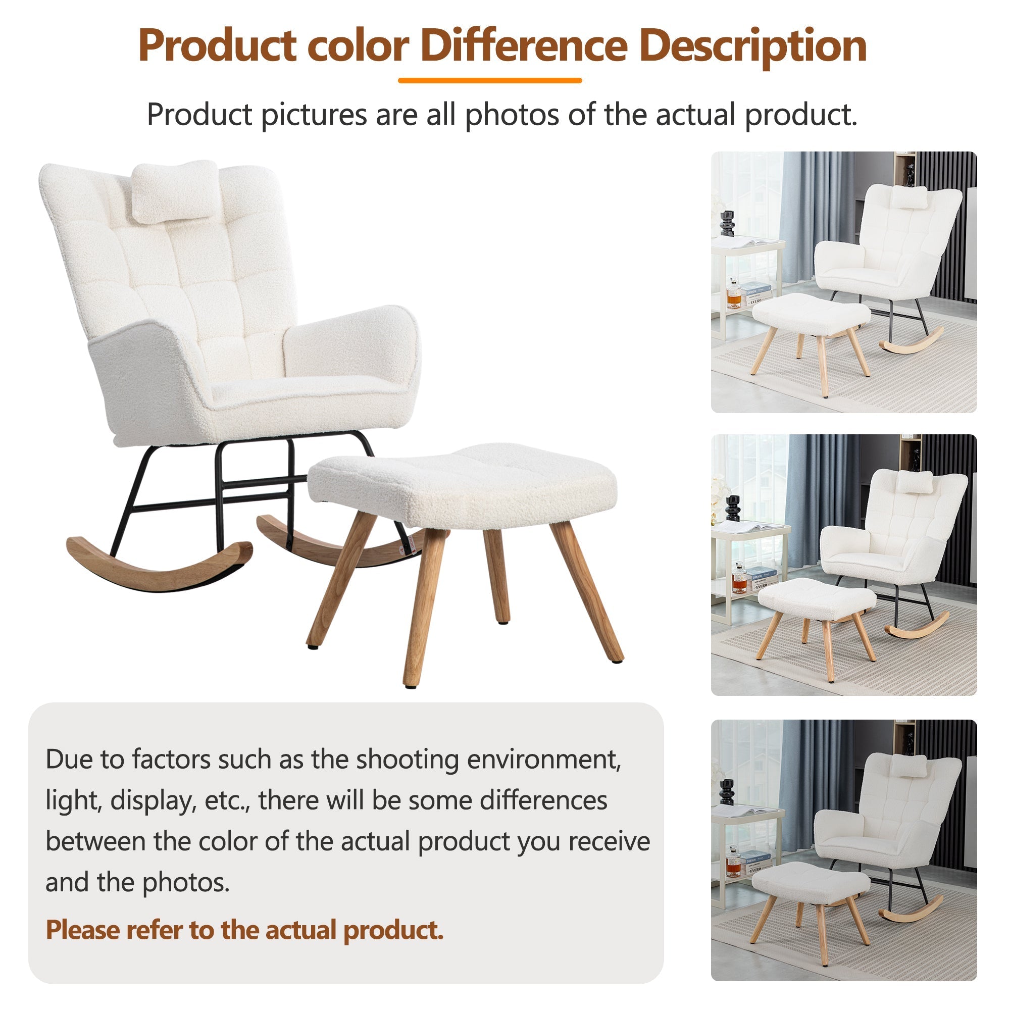 Rocking Chair Single Recliner Casual Lounger Lounge Chair Cushion