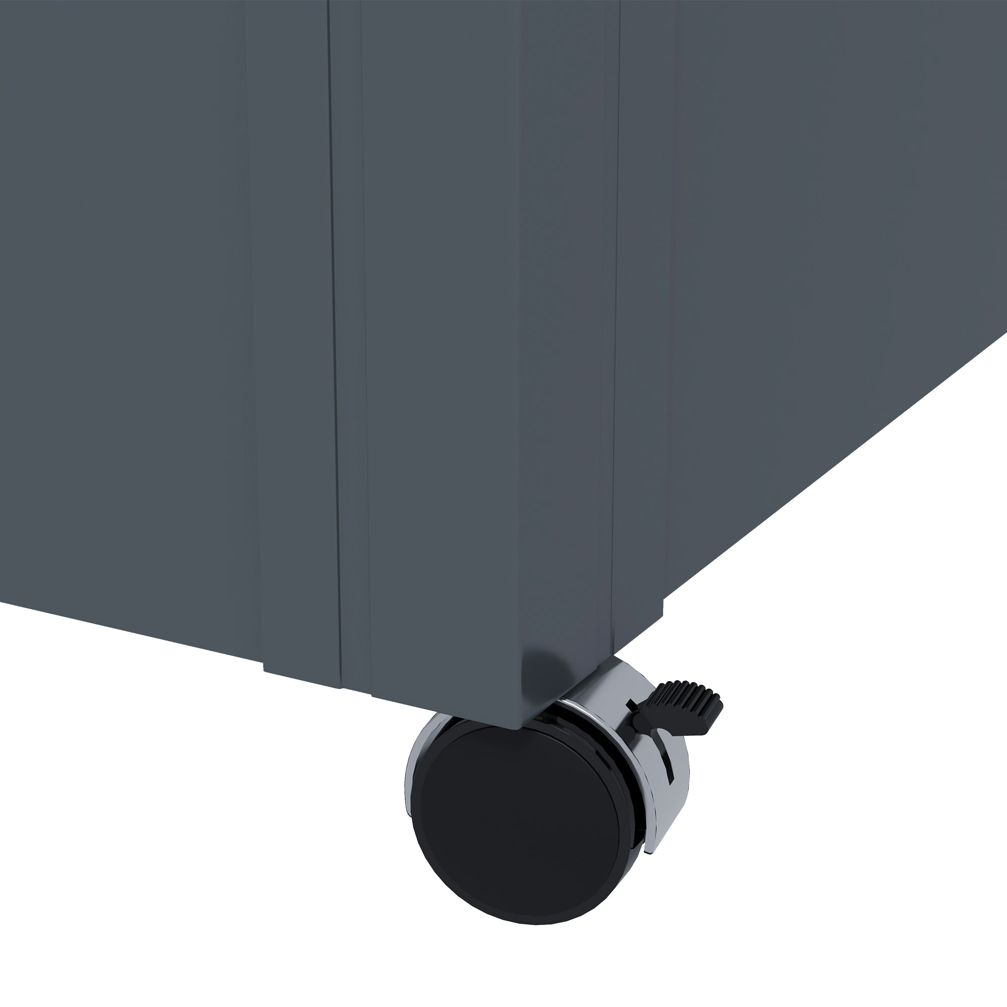 Garden Storage Box, 311L with Lock, Galvanised Steel Dark Grey