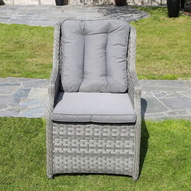 Outdoor Rattan Armchair with Cushions—PAC-018-GR