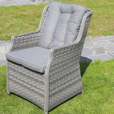 Outdoor Rattan Armchair with Cushions—PAC-018-GR