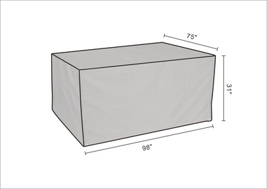 Rectangle Rain Cover in Black (RC-1403B)