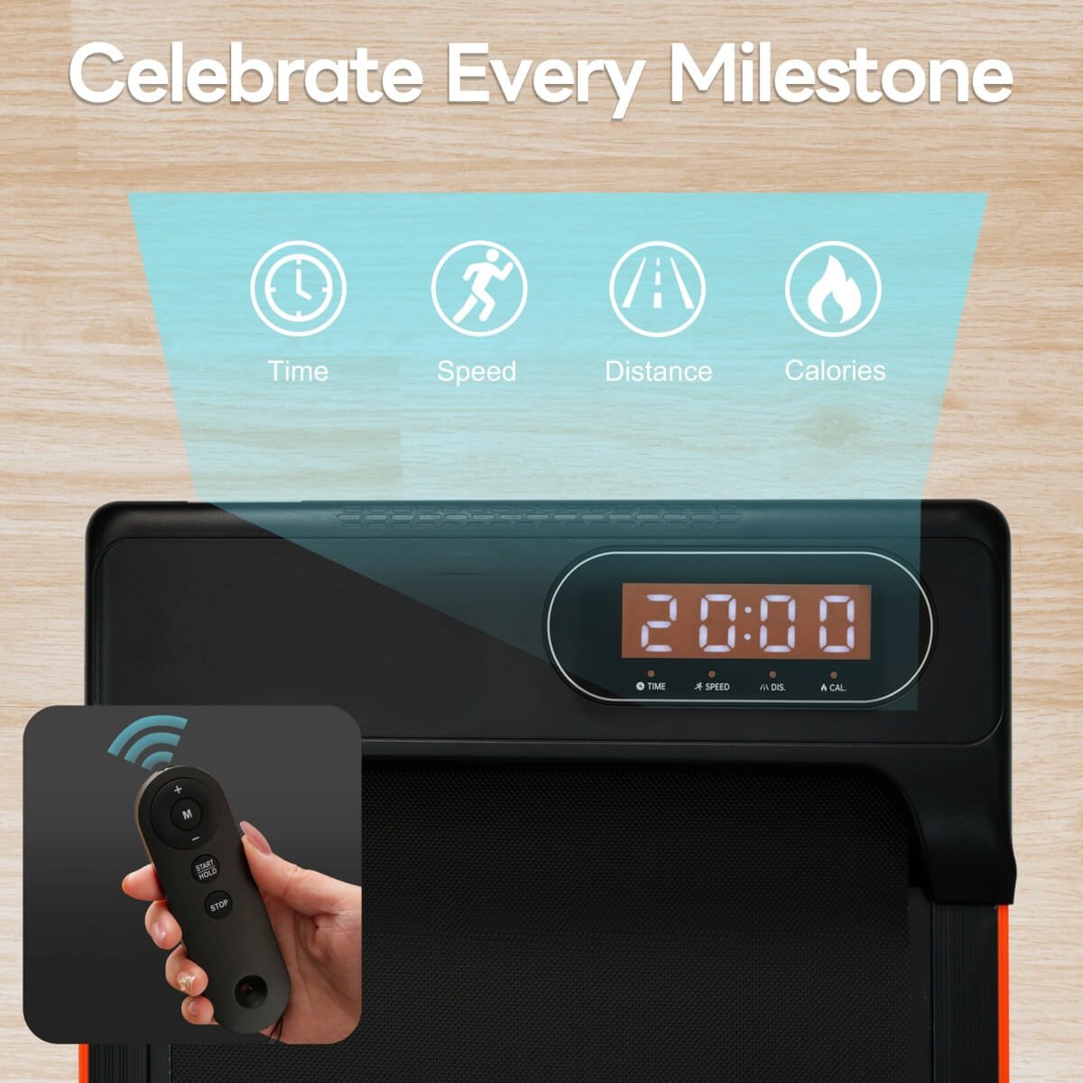 Folding Under Desk Walking Treadmill ¨C Adjustable Incline 1¨C6 km/h, Low Noise Home & Office Exercise Machine, LED Displa