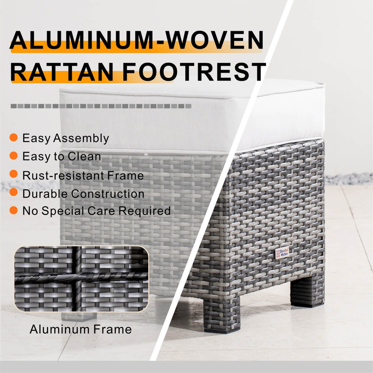 Premium Aluminium Modular Sofa Set – 9-Seater with Gas-Lift Armrests & Adjustable Table, Grey/Brown( PAS-2531)