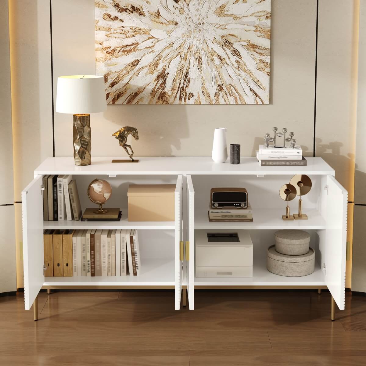 Modern Sideboard Cabinet – Large Storage Unit for Living Room, Dining Room or Hallway