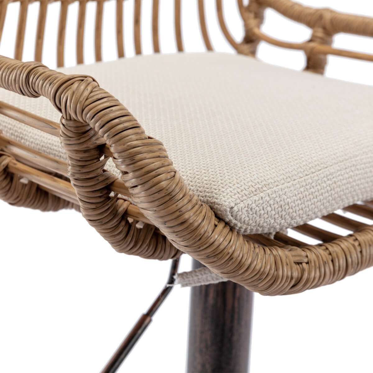 Set of 2 Swivel Bar Stools – Height Adjustable Bar Chairs with Cushions, for Kitchen Island & Home Bar