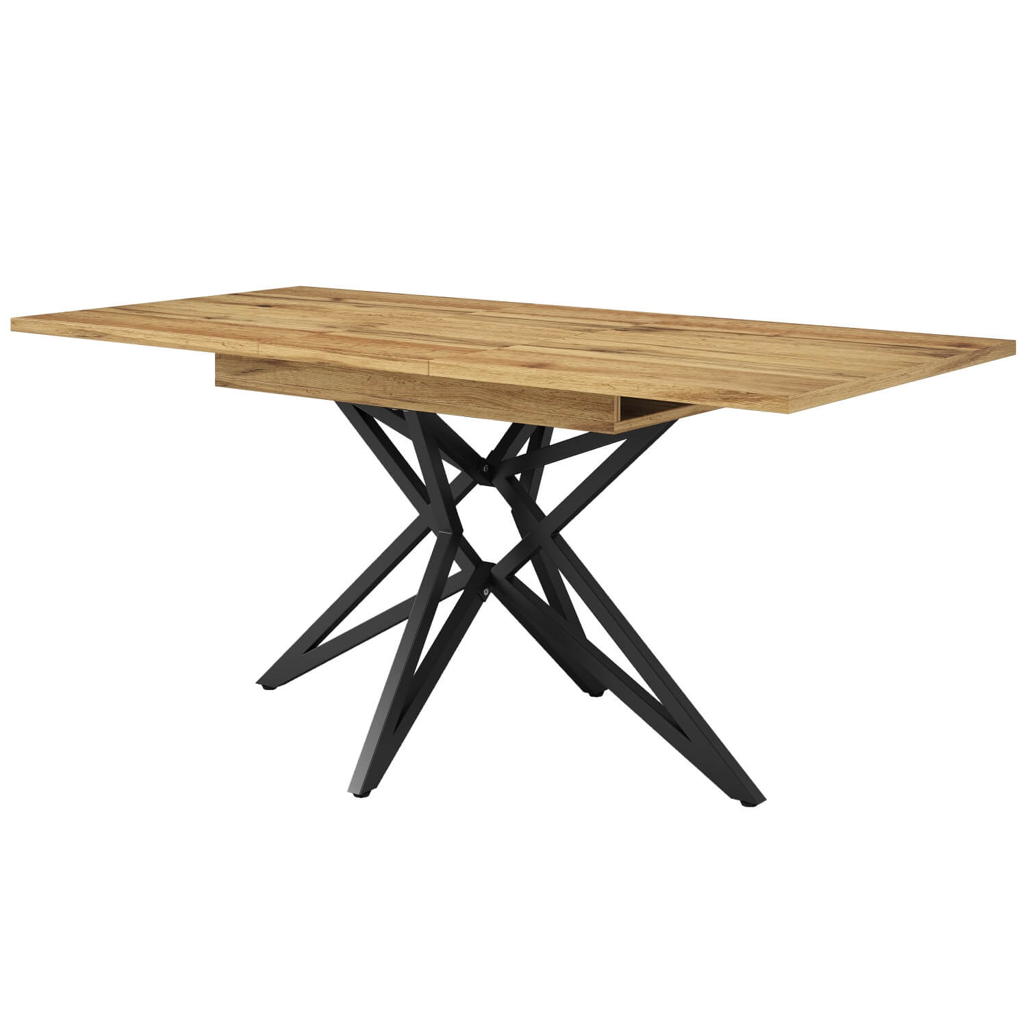 Extendable Dining Table 120–160cm – Star Base Table with Metal Legs