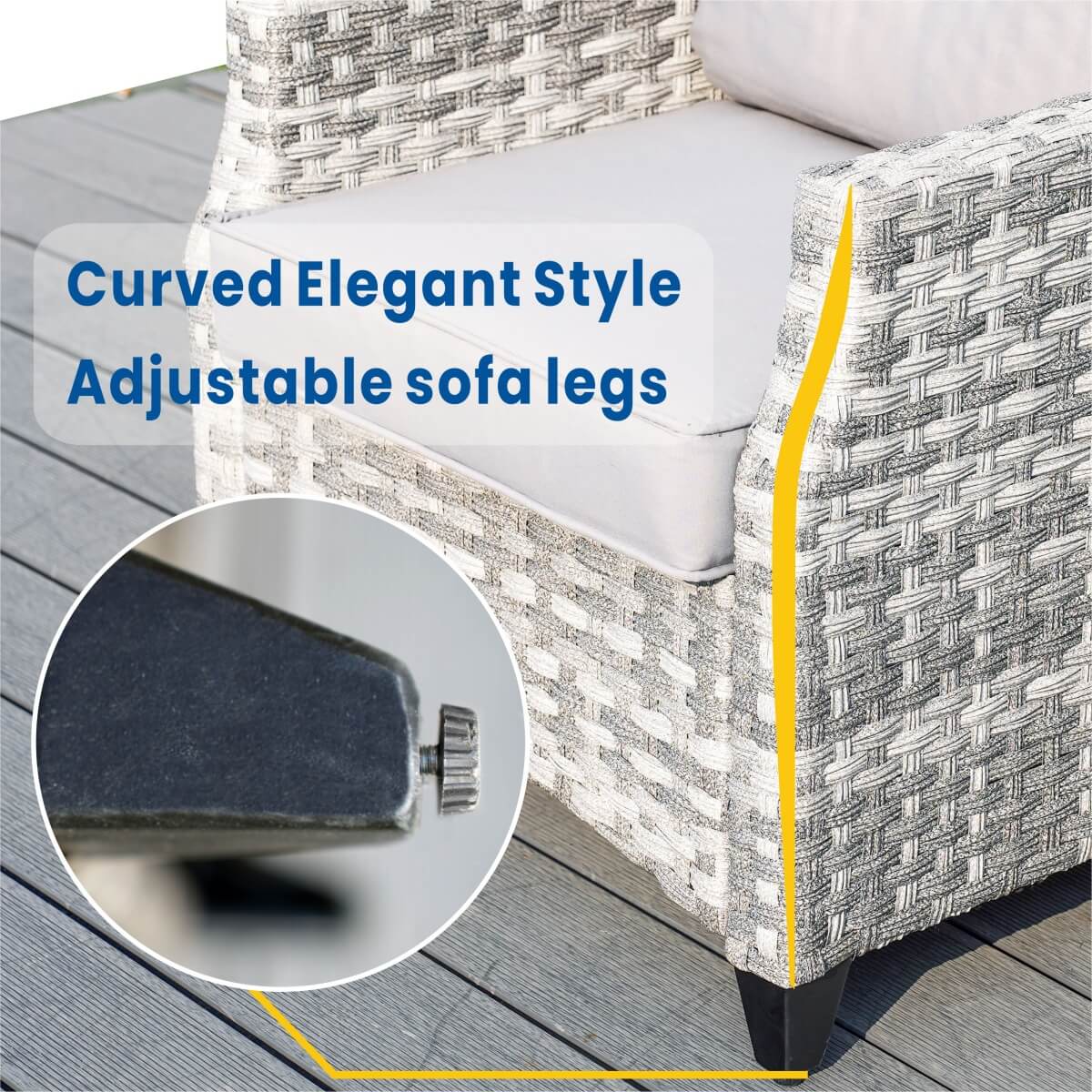 4-Seater Gray Patio Fire Pit Set - PAF-1801-GR