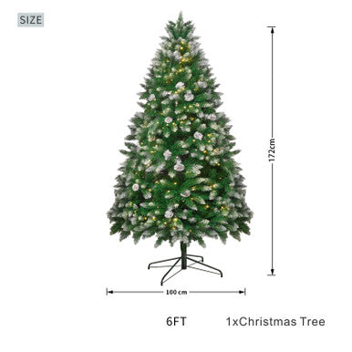 5/7/9-Layer Green Christmas Tree with Optional Warm White Lights —PAT-001