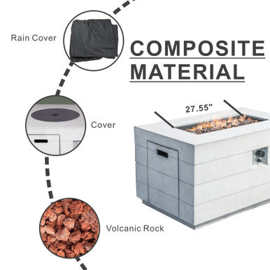 Rectangular Outdoor Fire Pit Table—PAG-2150