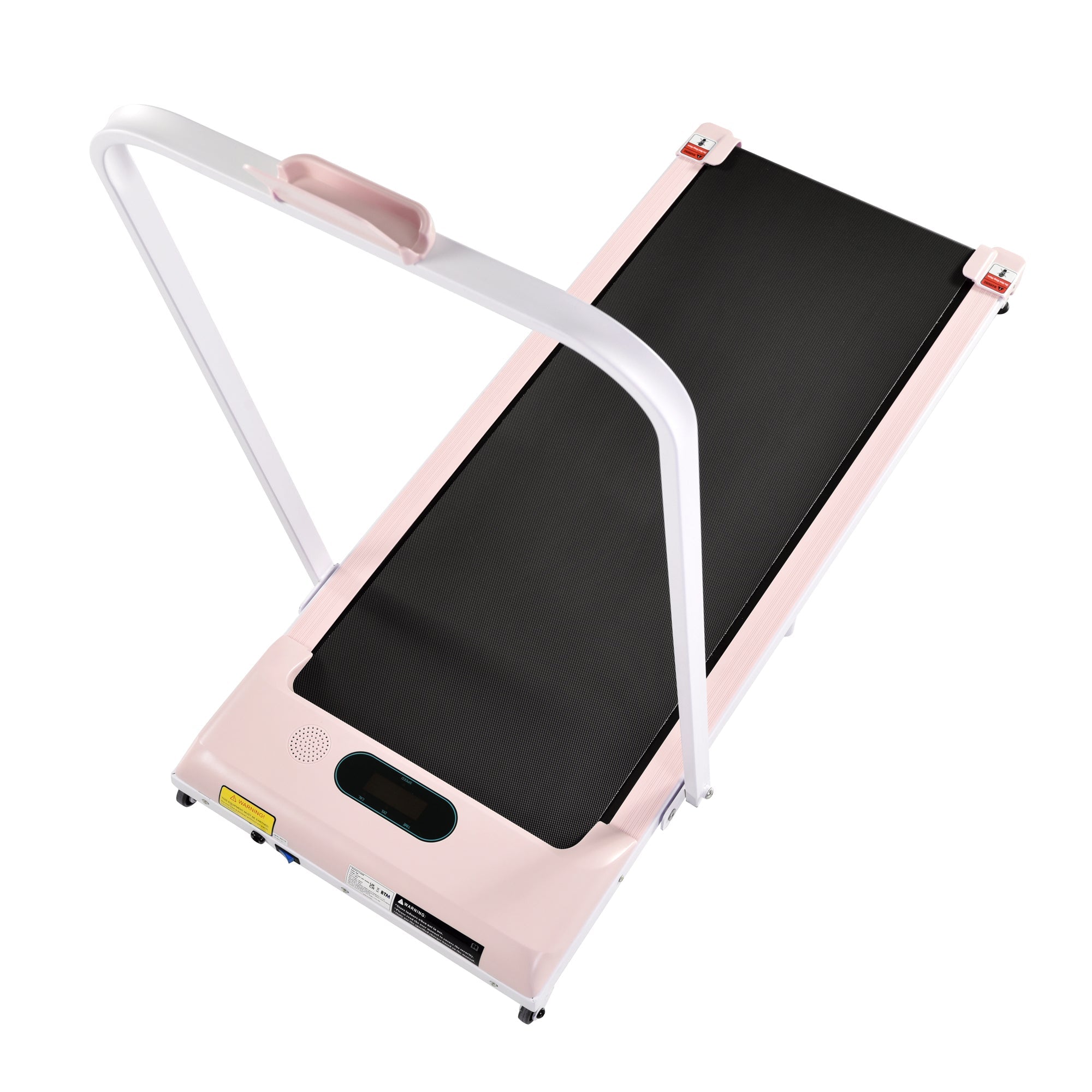 Folding Treadmill: Portable Walking Running Machine with Bluetooth Speaker, LCD Display, Phone Holder