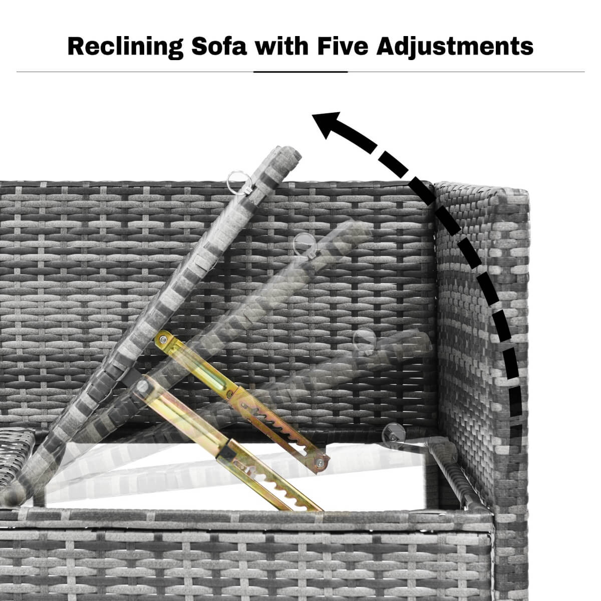 Grey Rattan Garden Lounge Set – Outdoor Patio Sofa and Seating Group