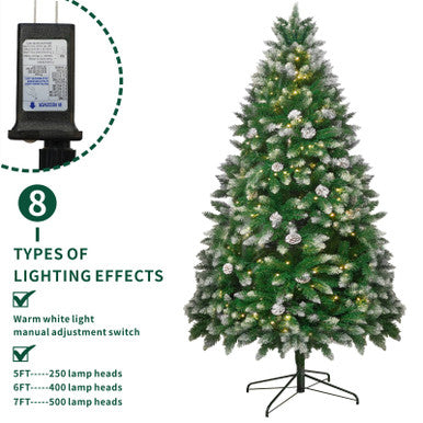 5/7/9-Layer Green Christmas Tree with Optional Warm White Lights —PAT-001