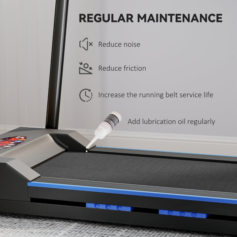 Folding Motorised Treadmill, Home Walking Machine, Blue