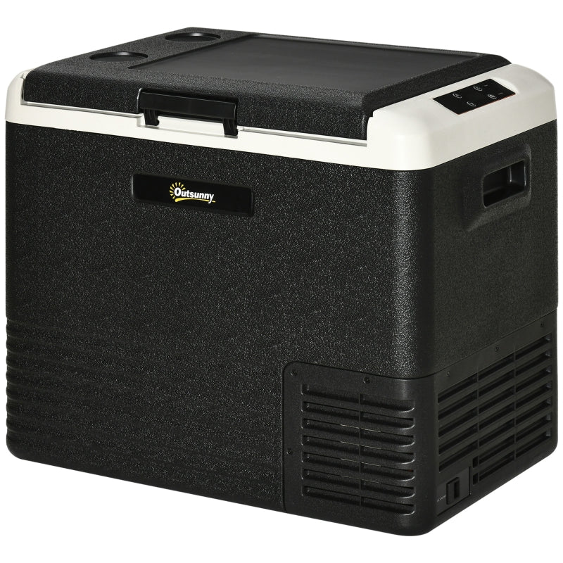 50L Car Refrigerator, Portable Compressor Freezer for Camping, Driving, Picnic, Electric Black