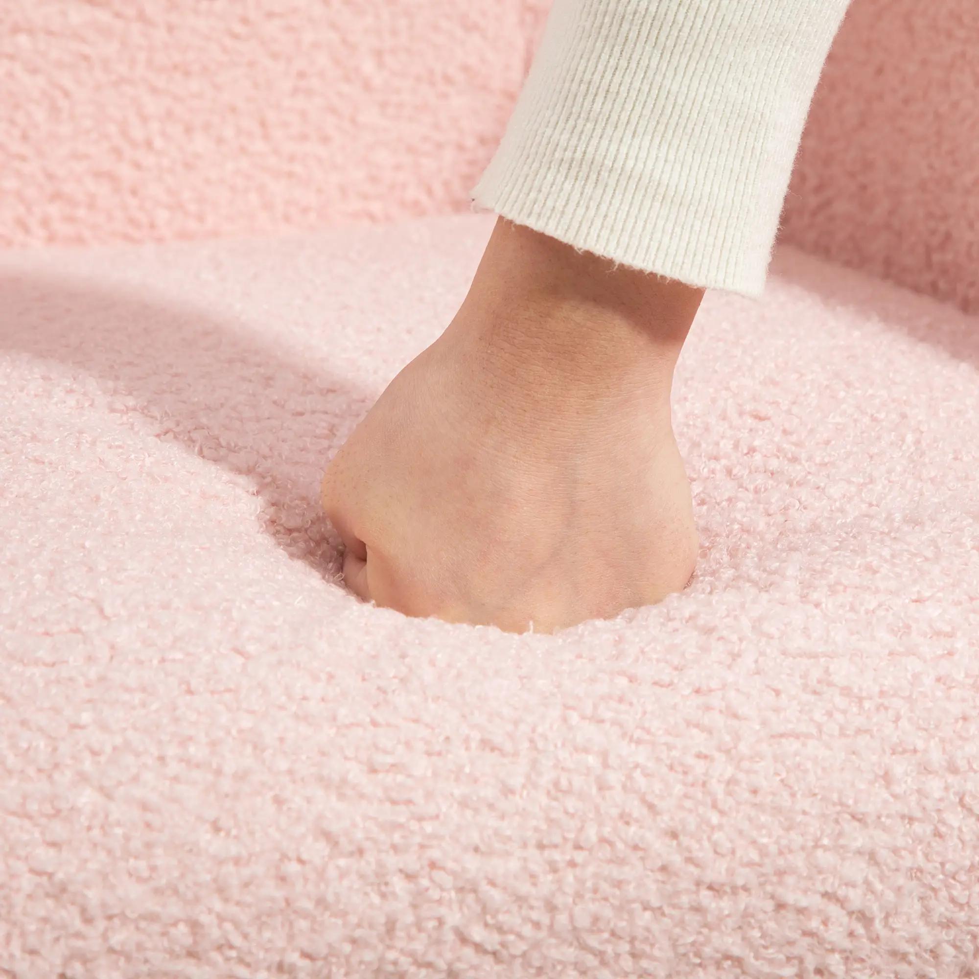 Teddy Fleece Rocking Chair - Pink