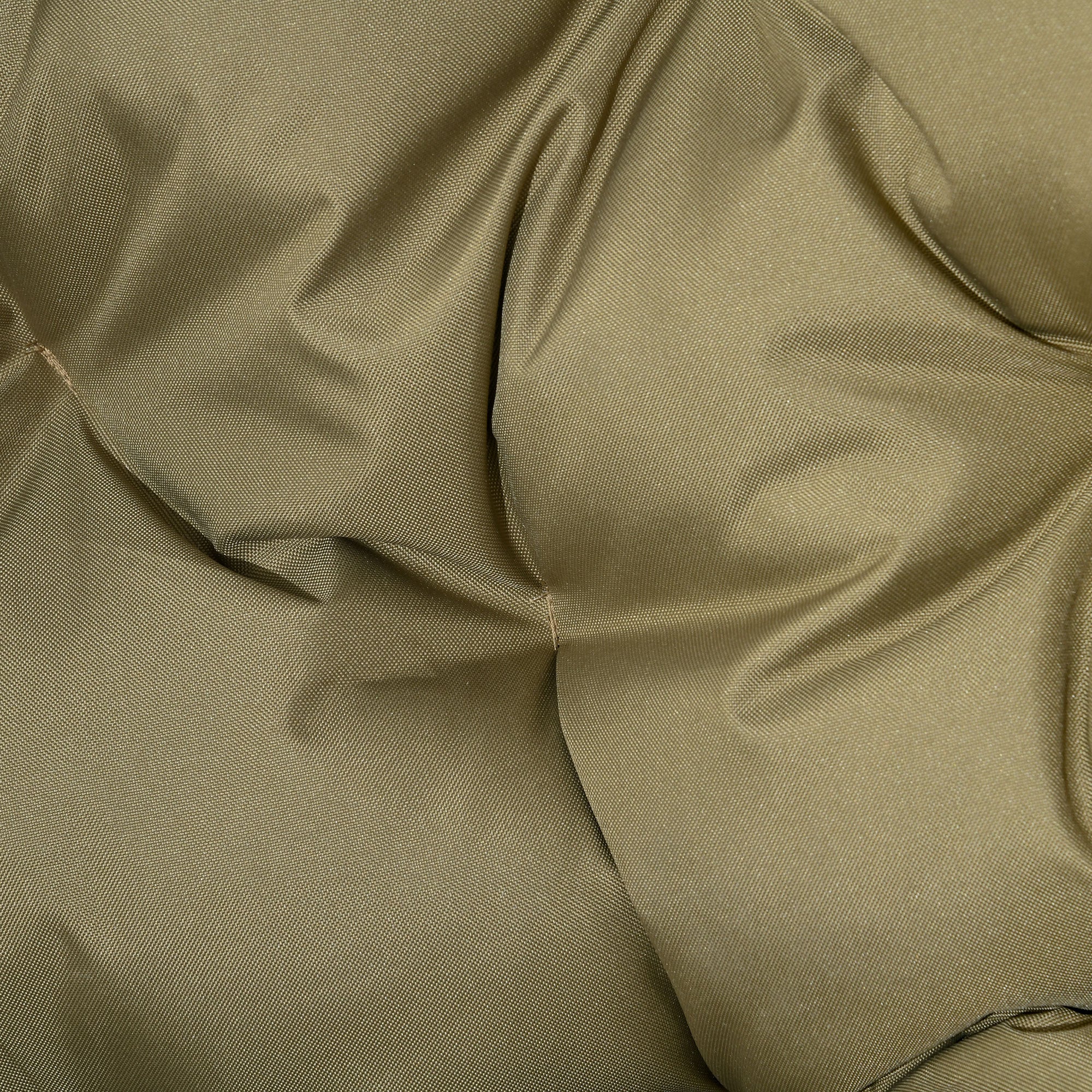 2 Seater Egg Chair Outdoor, Folding Weave Garden Furniture with Cushion, Khaki