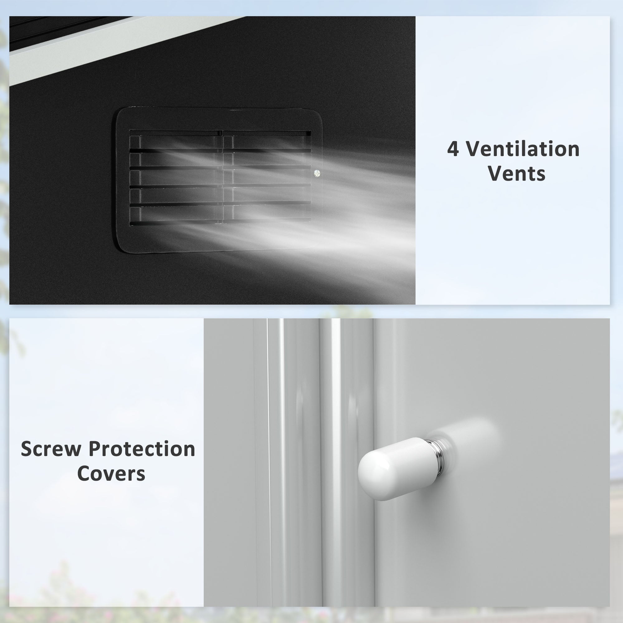 Metal Garden Shed, 7.7 x 5.7ft, Galvanised Outdoor Tool Storage with Ventilation and Sliding Doors, Grey