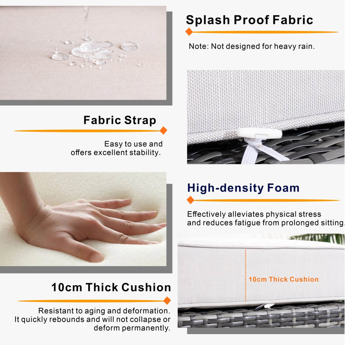 Premium Aluminium Modular Sofa Set – 9-Seater with Gas-Lift Armrests & Adjustable Table, Grey/Brown( PAS-2531)