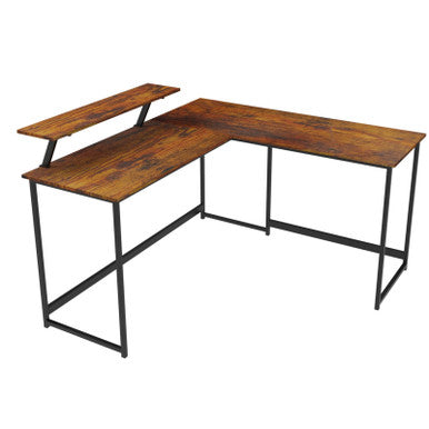 L-Shaped Black Computer Desk with Corner Workstation Table—DT-24612