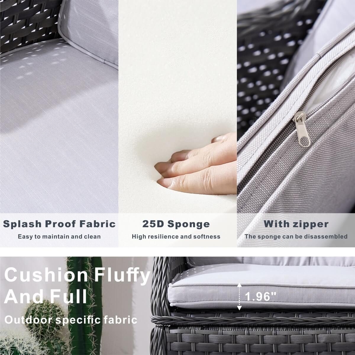 6-Seater Outdoor Patio Dining Set – Rectangle Fire Pit Table for Garden and Terrace