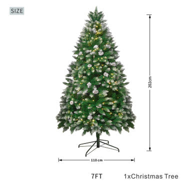 5/7/9-Layer Green Christmas Tree with Optional Warm White Lights —PAT-001