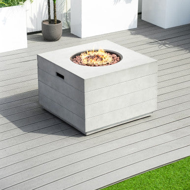 Stylish Square Outdoor Fire Pit Table—PAG-2140