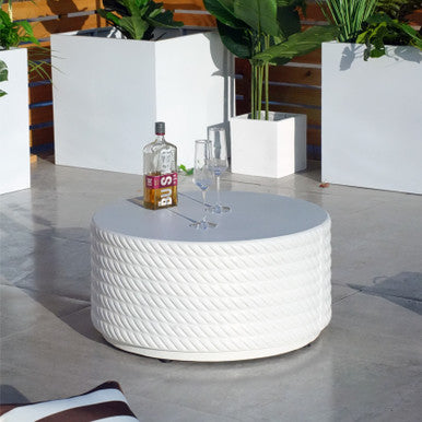 White Waterproof Outdoor Coffee Table—PAT-2462TA