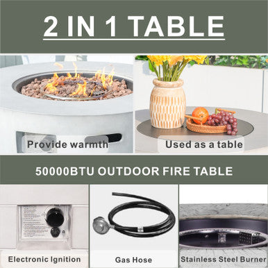Outdoor Round Fire Pit Table —PAG-2160