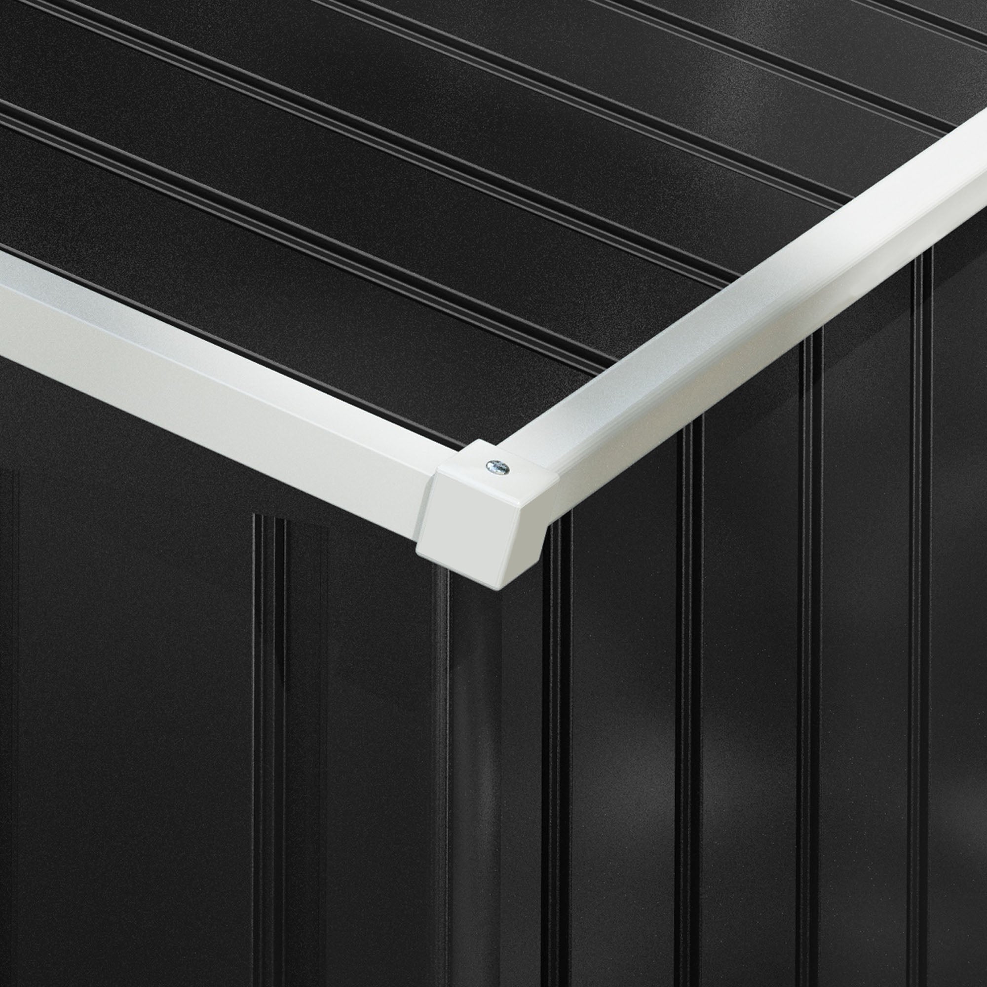 Metal Garden Shed, 7.7 x 5.7ft, Galvanised Outdoor Tool Storage with Ventilation and Sliding Doors, Grey