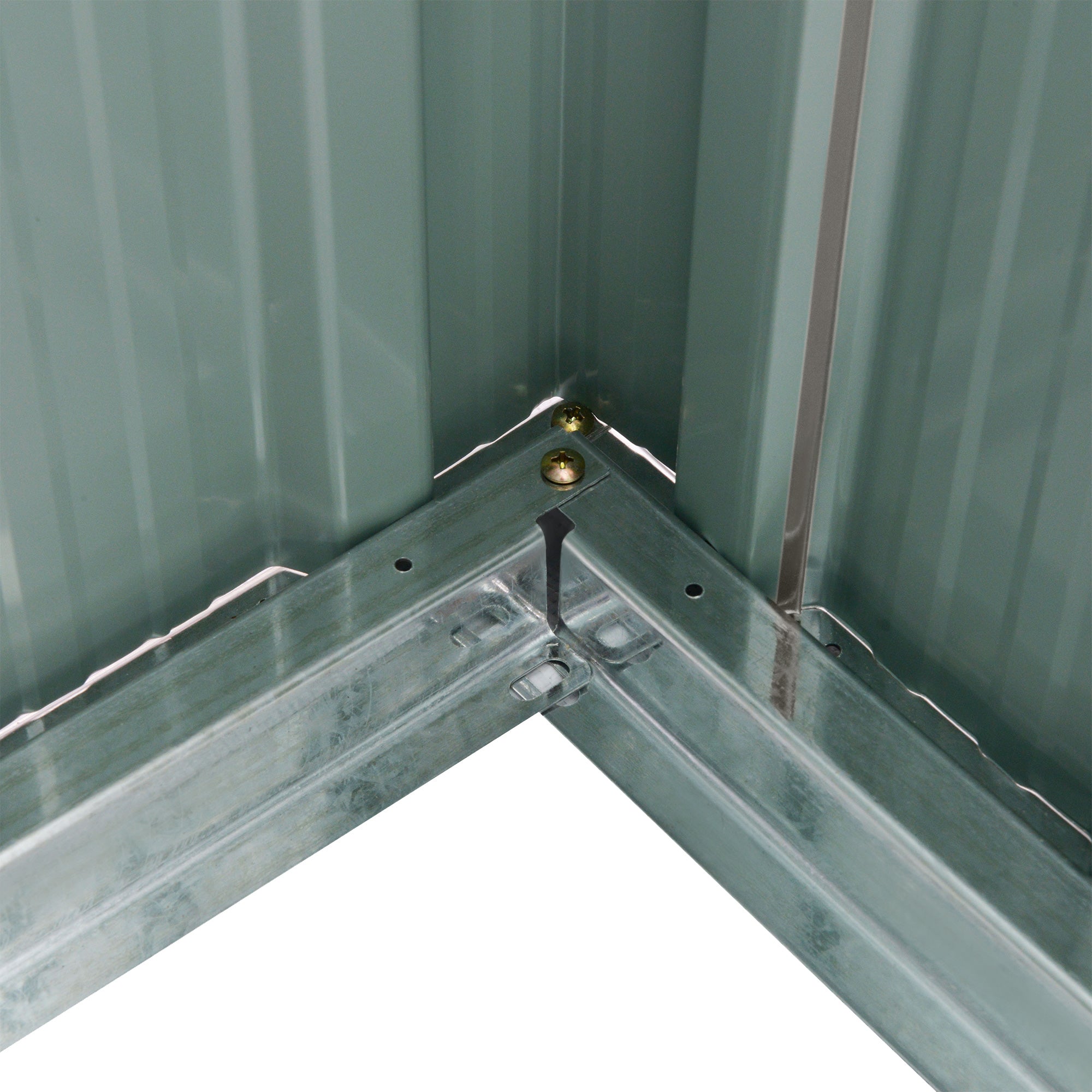 Metal Garden Storage Shed 6.5ft x 3.5ft Outdoor Tool Storage Double Sliding Doors 4 Vents, Grey