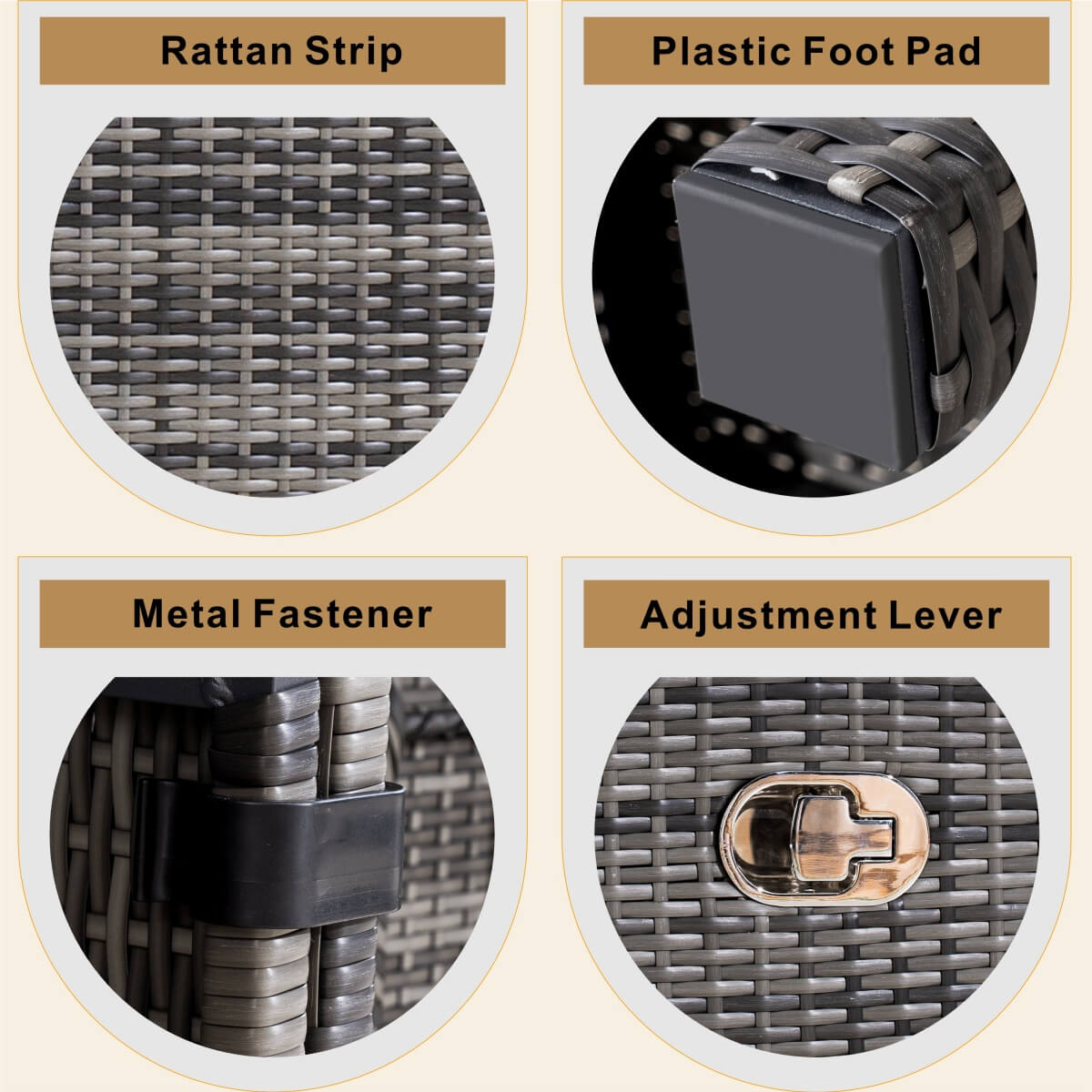 Premium Aluminium Modular Sofa Set – 9-Seater with Gas-Lift Armrests & Adjustable Table, Grey/Brown( PAS-2531)