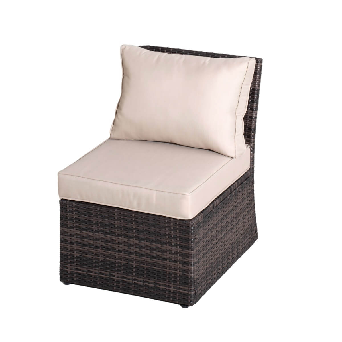 9 Seater Outdoor Rattan Fire Pit Sofa Set – Garden Lounge with Rectangular Fire Pit Table and Side Table with Built-In Storage