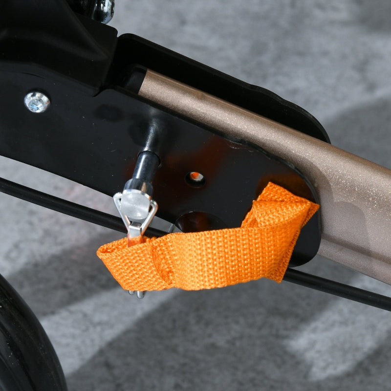 4 Wheel Rollator, Folding Mobility Walker with Seat and Brakes, Lightweight Aluminium, Gold Tone