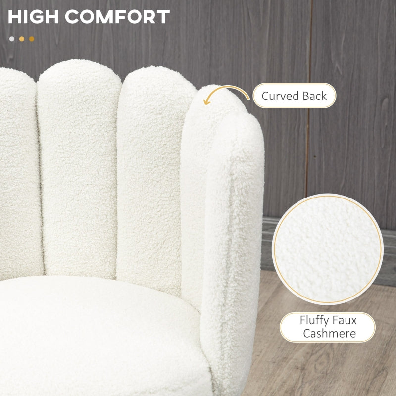 Bar Stools Set of 2, Modern Kitchen Chairs, Faux Cashmere Cream