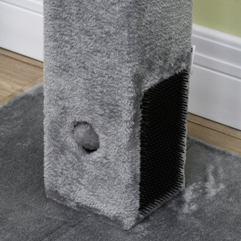 Cat Tree Scratching Post, 79cm Jute Climber with Dangling Toy ¨C Grey