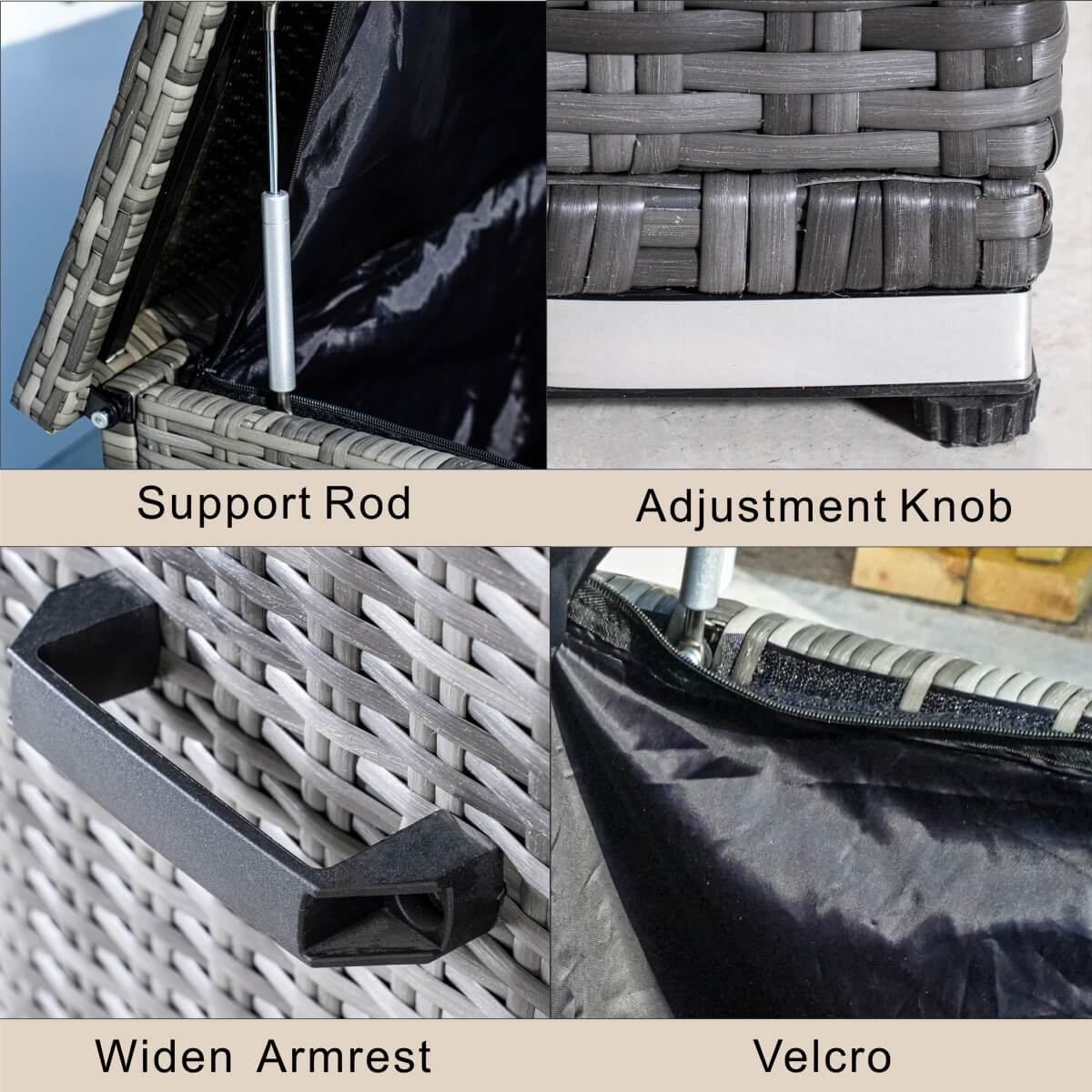 Large Outdoor Wicker Storage Box – Weatherproof Garden & Patio Chest