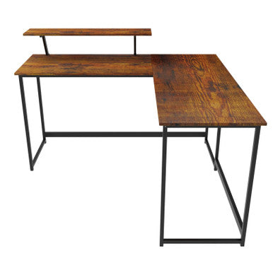 L-Shaped Black Computer Desk with Corner Workstation Table—DT-24612